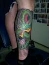 oriental leg tattoo