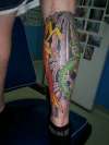 oriental leg tattoo