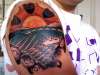 beach scene tattoo