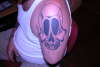 free handed skull tattoo