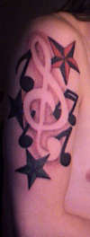 music tattoo