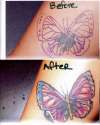 Butterfly coverup tattoo