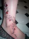 Rose ankle/leg piece tattoo