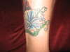 Rozlynn's Sweet Pea Flowers(right) tattoo