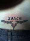 tribal with grace tattoo