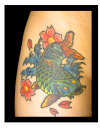 Male Koi with Cherry Blossoms tattoo