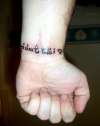 Elvish script tattoo
