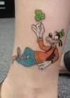 Goofy & Shamrock tattoo