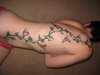 Rose and Butterfly vine tattoo