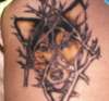 Custom portrait of my frist dog tattoo