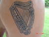 Old Guinness Label Harp tattoo