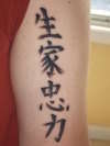 Chinese symbols tattoo