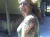 floral back piece tattoo