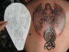 Celtic Angel, middle of back tattoo