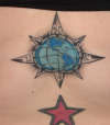 Globe and Compass tattoo
