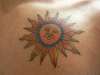 colorful sun tattoo