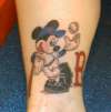 Mickey Mouse & the Red Sox tattoo