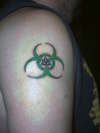 Biohazard Triquetra tattoo