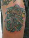 anchor and waves tattoo