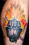 Fire Helmet tattoo