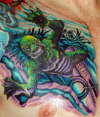 Creature...right chest panel tattoo