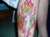 Flaming Jester tattoo