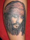 Johnny Depp as Jack Sparrow tattoo