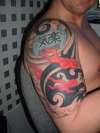 dragon clouds tattoo
