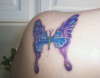 buterfly on shoulder tattoo