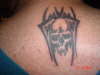 tribal skull tattoo