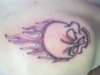 skull flames tattoo