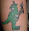 The lizard tattoo