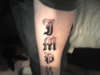 my initials JMP tattoo