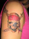 nice pirate scull tattoo