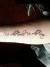 "We All Smile, We All Sing" tattoo