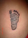 foot print tattoo