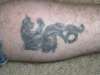 Black Panther Tat On Back Of Right Leg tattoo