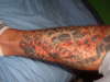 koi side of leg tattoo