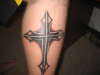 Right Calf Cross tattoo