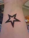 Star on my wrist tattoo