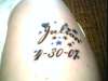 My sons name tattoo