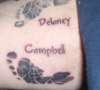 Footprints round 2 tattoo
