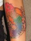 rainbow koi tattoo