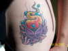 lotus flower hip piece tattoo
