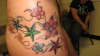 flower & stars tattoo