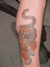 Tiger on the Run tattoo
