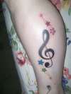 My music note and stars tattoo