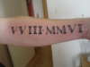 roman numerals tattoo
