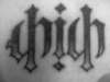 Ambigram Chich tattoo