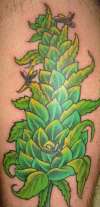 green bud tattoo